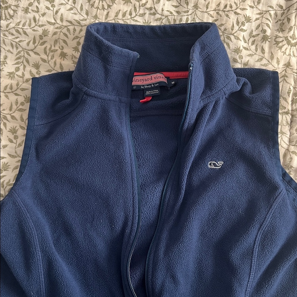 Vineyard Vines Navy Blue Fleece Vest